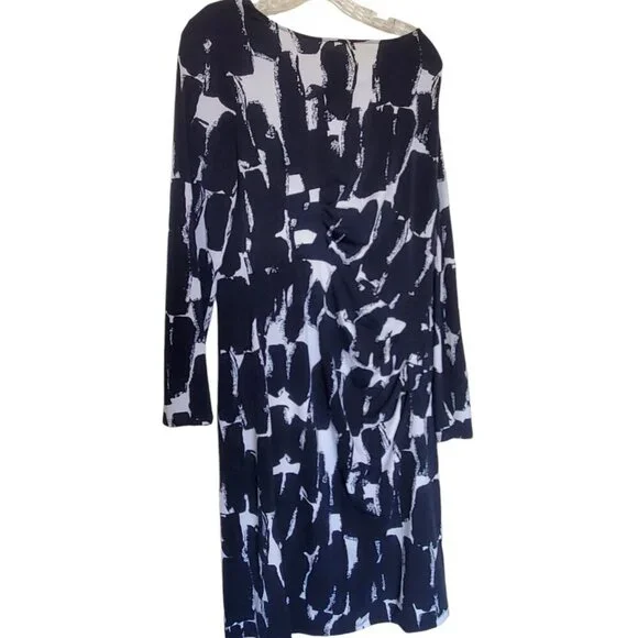 New York & Co. Silky Feel Black White XL Dress - Picture 1 of 13